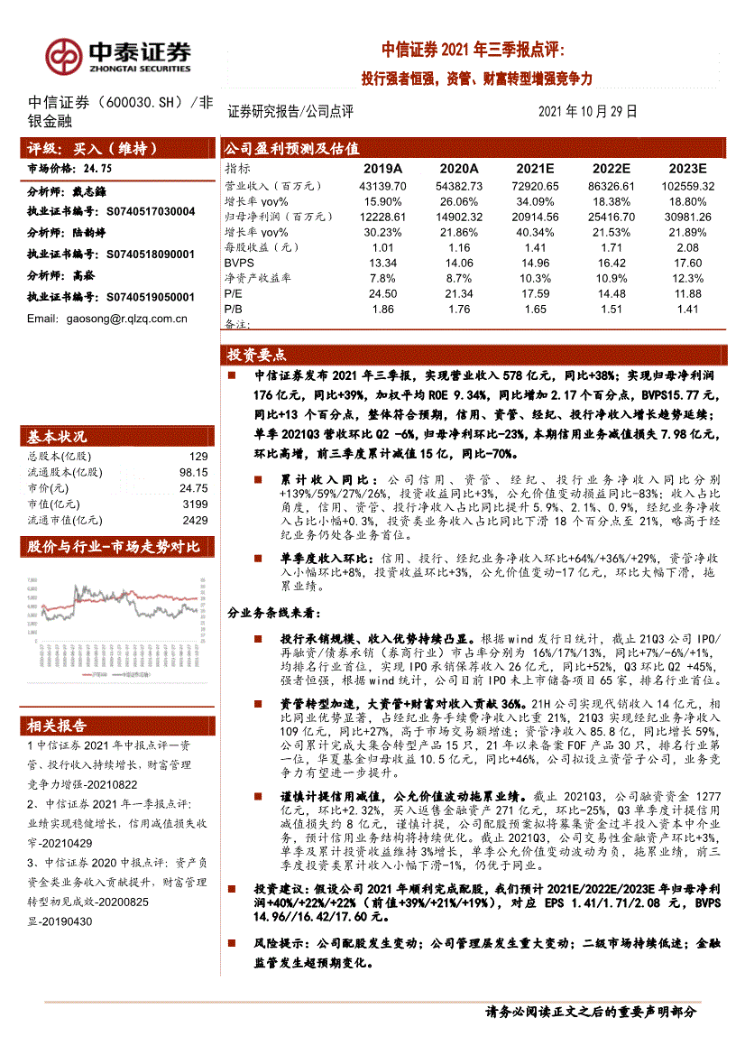 中信证券600030(中信证券600030股票)
